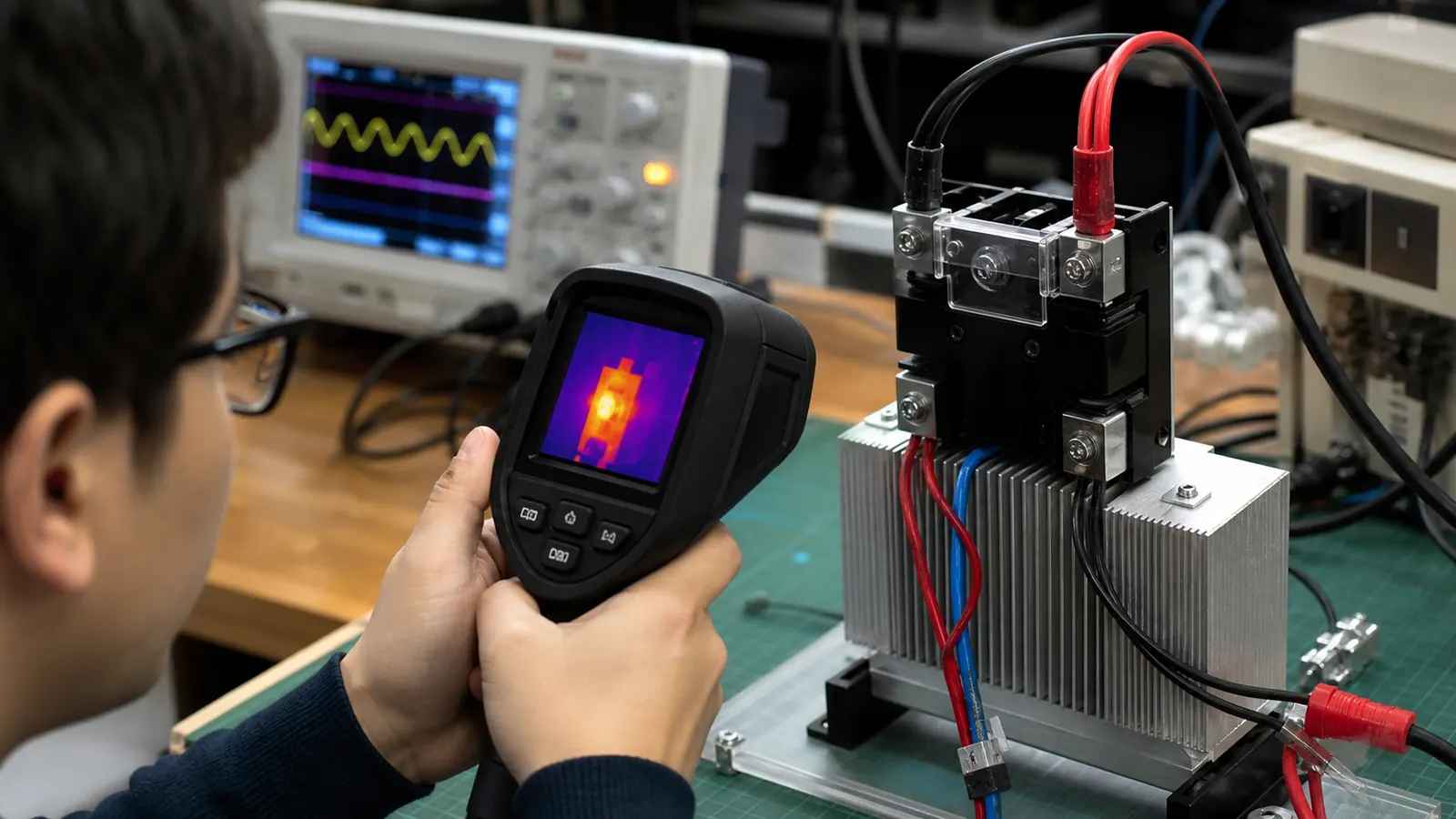 Solid-state relay thermal check on a heat sink